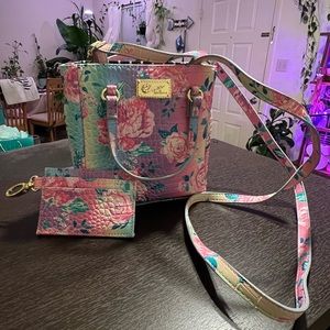 Luv Betsey by Betsey Johnson Floral Rainbow Mini Crossbody bag